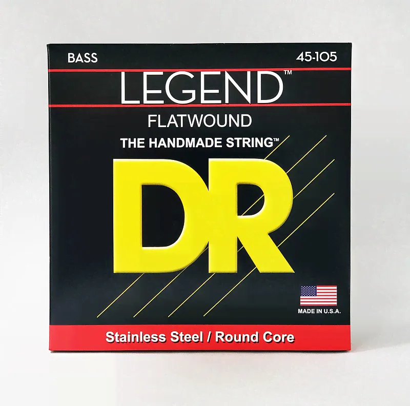 DR FL-45 LEGEND струны для 4-струнной бас-гитары плоская обмотка нержавеющая сталь 45 105-0