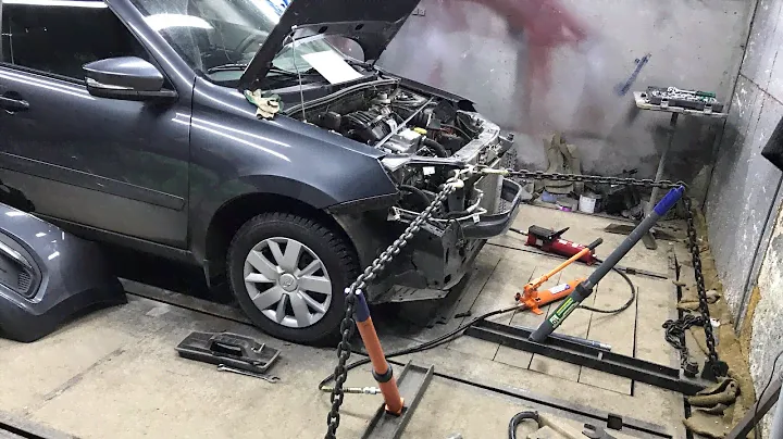 Lada Granta Liftback, ремонт передней части под ключ.
