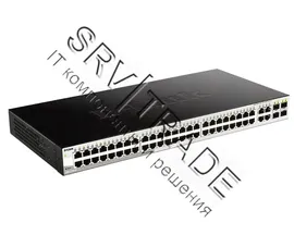 Коммутатор Managed L2 Switch 48x1000Base-T, 4xCombo 1000Base-T/SFP, Surge 6KV, CLI DGS-1210-52/FL