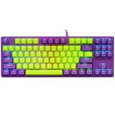 ARDOR Gaming Игровая клавиатура проводная AG-FL-Pa87LRed, Русская раскладка, зеленый, сиреневый