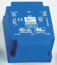FL 52/9, 9V ac 2 Output Through Hole PCB Transformer, 52VA