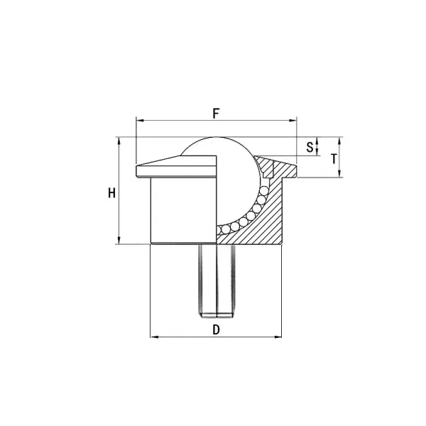 Шариковая опора SP8-FL BS/CS ISKRA-0