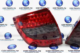 Задние фонари Лада Гранта седан, Гранта FL седан светодиодные, красно-серые 310 LED