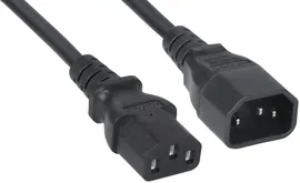 Кабель Filum IEC 320 C13-IEC 320 C14 1,5м M-F Black (FL-PC-C13/C14-C-1.5-BK)
