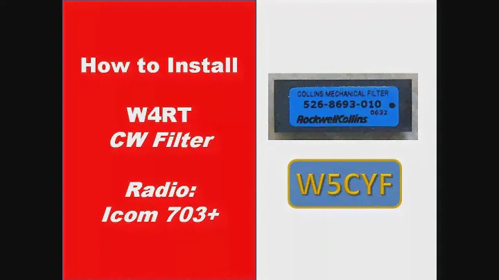W4RT CW Filter Install - ICOM 703
